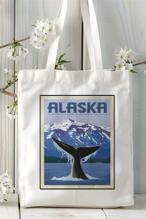 Art hedi̇ye alaska Baskılı Bez Çanta omuz çantası Kişiye Özel desen