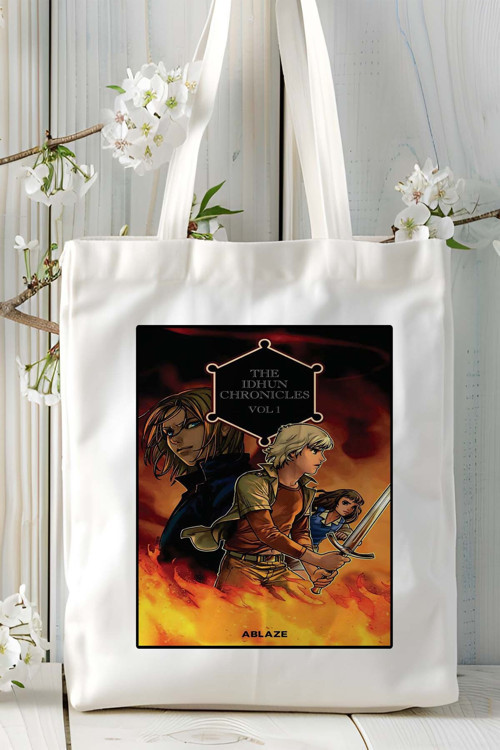 Art hedi̇ye The Idhun Chronicles Baskılı bez omuz çantası kişiye özel model 1