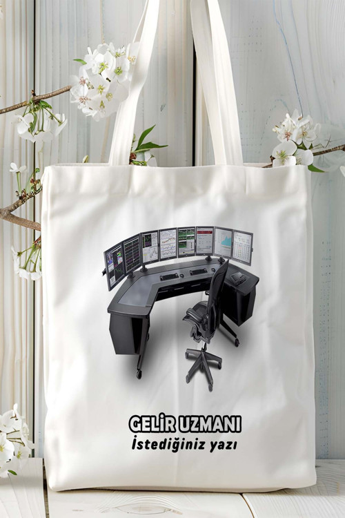 Art hedi̇ye gelir uzmanı Baskılı bez omuz çantası kişiye özel model 10