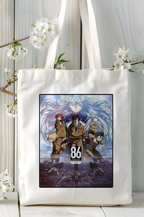 Art hedi̇ye 86: Eighty-Six Baskılı bez omuz çantası kişiye özel model 4