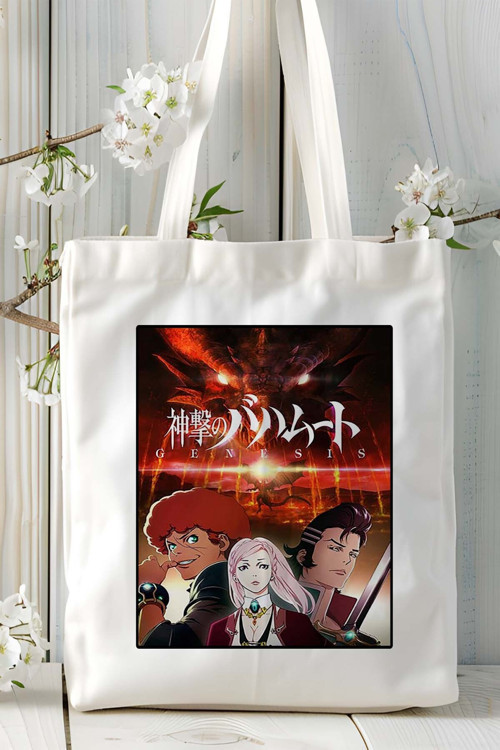 Art hedi̇ye Rage of Bahamut (Shingeki no Bahamut) Baskılı bez omuz çantası kişiye özel model 3