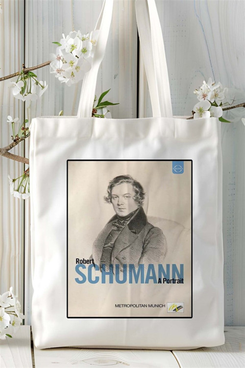 Art hedi̇ye Robert Schumann Baskılı Bez Çanta omuz çantası Kişiye Özel desen 1