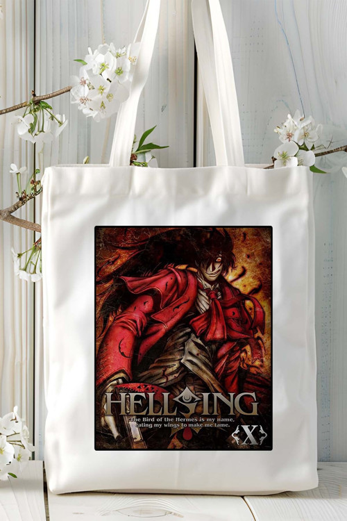 Art hedi̇ye Hellsing Ultimate Baskılı bez omuz çantası kişiye özel model 2