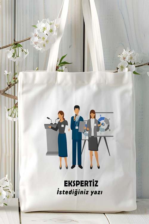 Art hedi̇ye ekspertiz Baskılı bez omuz çantası kişiye özel model 3