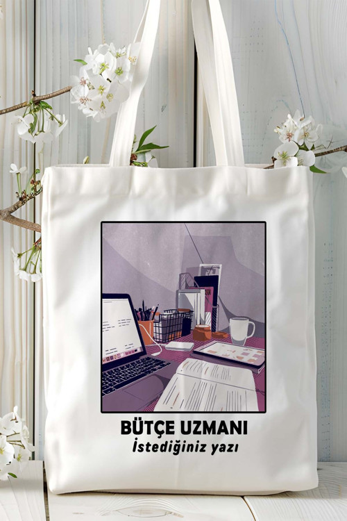 Art hedi̇ye bütce uzmanı Baskılı bez omuz çantası kişiye özel model 1