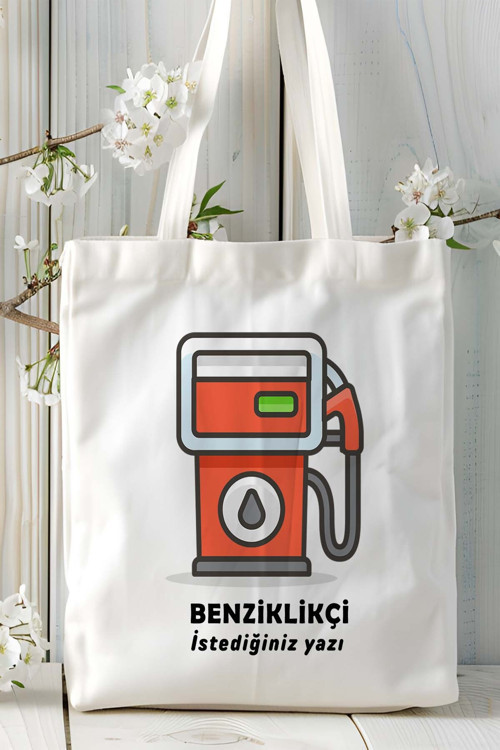 Art hedi̇ye benzinlik akaryakıt pompacısı Baskılı bez omuz çantası kişiye özel model 13