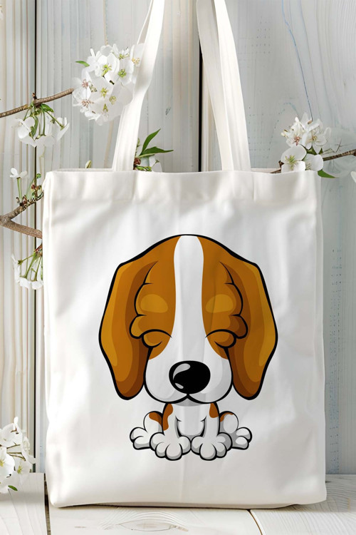 Art hedi̇ye beagle Köpek Baskılı Omuz Çanta Kişiye Özel model 2