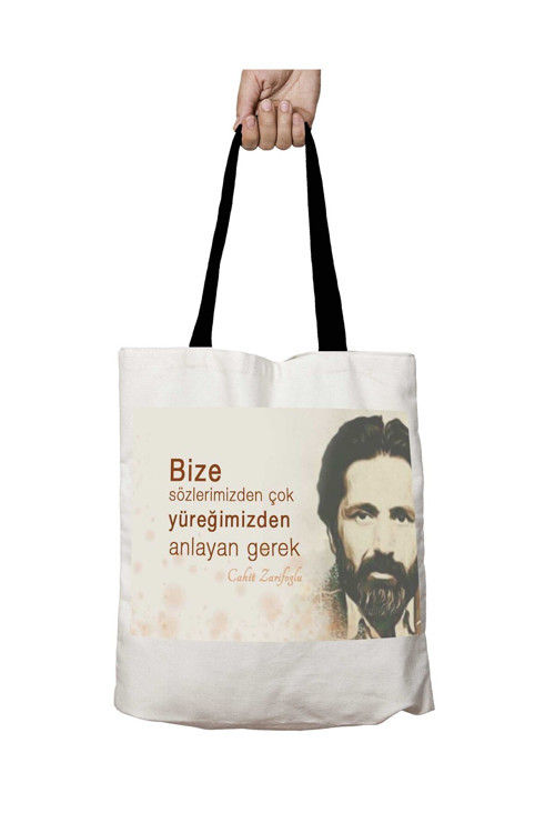 Art hedi̇ye Siyah Kulplu Cahit Zarifoğlu Anlayan Gerek Yıkanabilir Okul Omuz Çanta