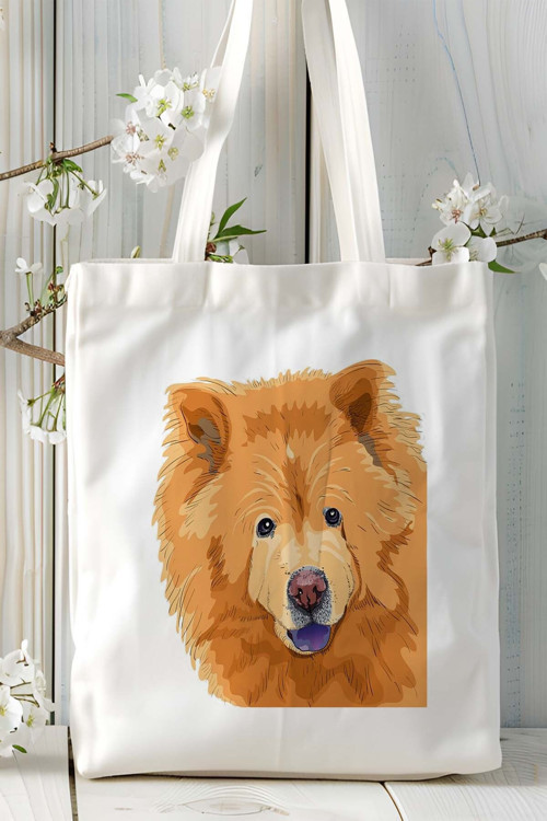 Art hedi̇ye ChowChow Köpek Baskılı Omuz Çanta Kişiye Özel model 11