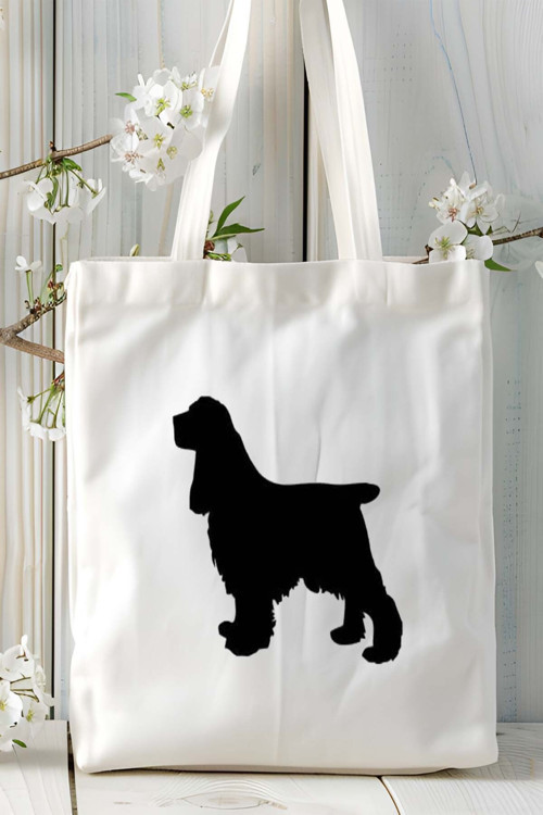 Art hedi̇ye Spaniel Köpek Baskılı Omuz Çanta Kişiye Özel model 15