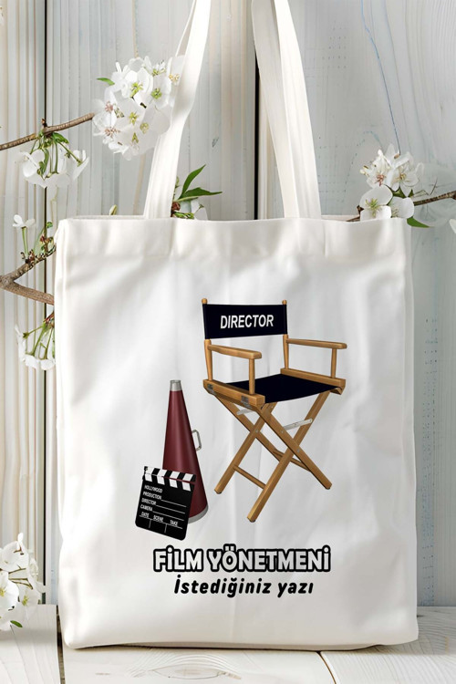 Art hedi̇ye film yönetmeni Baskılı bez omuz çantası kişiye özel model 6