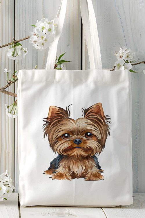 Art hedi̇ye yorkshire terrier Köpek Baskılı Omuz Çanta Kişiye Özel model 18