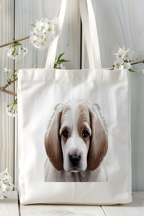 Art hedi̇ye Spaniel Köpek Baskılı Omuz Çanta Kişiye Özel model 19