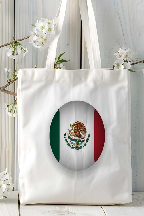Art hedi̇ye MEKSİKA mexico bayrak Baskılı Bez Çanta Omuz Çantası model