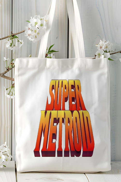 Art hedi̇ye Super Metroid Oyun Baskılı Bez Çanta Omuz Çantası model 1