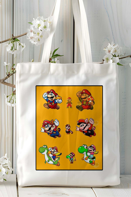 Art hedi̇ye Super Mario Oyun Baskılı Omuz Çanta Kişiye Özel model 4