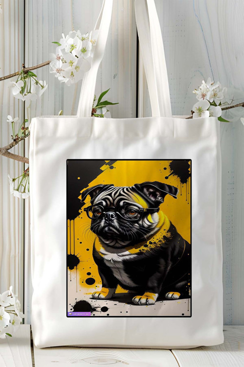 Art hedi̇ye pug doberman Köpek Baskılı Omuz Çanta Kişiye Özel model 16