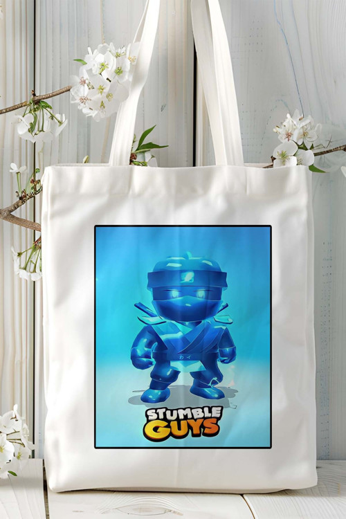 Art hedi̇ye stumble guys oyun Baskılı Omuz Çanta Kişiye Özel model 4