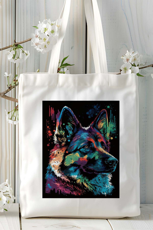 Art hedi̇ye German Shepherd Köpek Baskılı Omuz Çanta Kişiye Özel model 4
