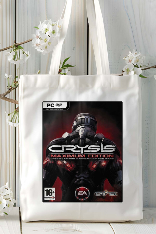 Art hedi̇ye crysis Oyun Baskılı Bez Çanta Omuz Çantası Kişiye Özel model 19