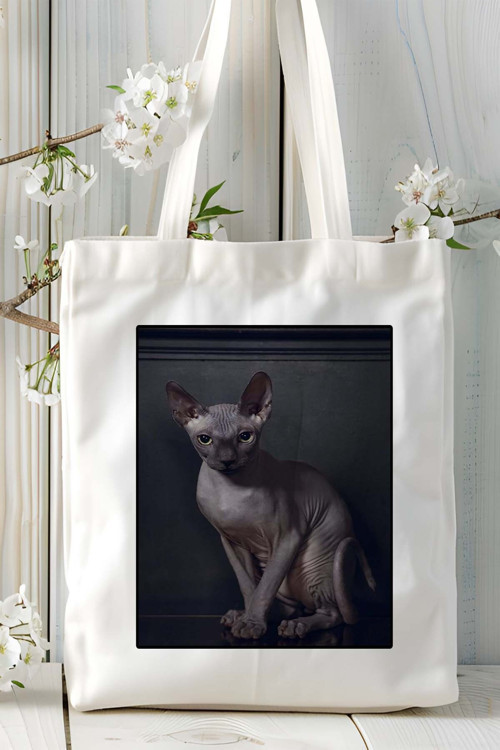 Art hedi̇ye Sphynx kedi Baskılı Omuz Çanta Kişiye Özel model 1