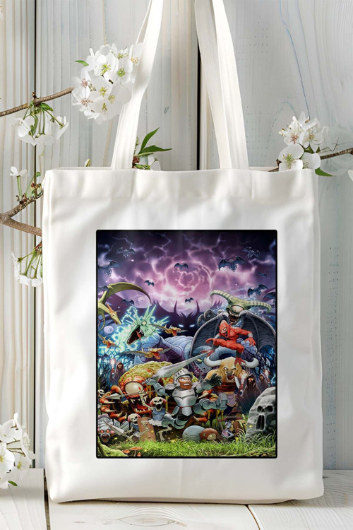 Art hedi̇ye ghost'n goblins Oyun Baskılı Bez Çanta Omuz Çantası Kişiye Özel model 3