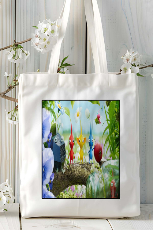 Art hedi̇ye pikmin oyun Baskılı Omuz Çanta Kişiye Özel model 1