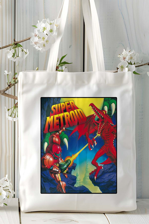 Art hedi̇ye Super Metroid Oyun Baskılı Omuz Çanta Kişiye Özel model 20