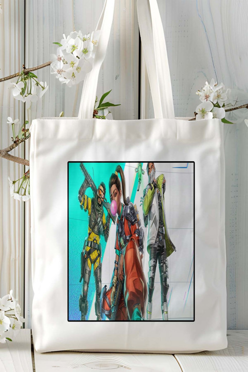 Art hedi̇ye apex legends Oyun Baskılı Bez Çanta Omuz Çantası Kişiye Özel model 41