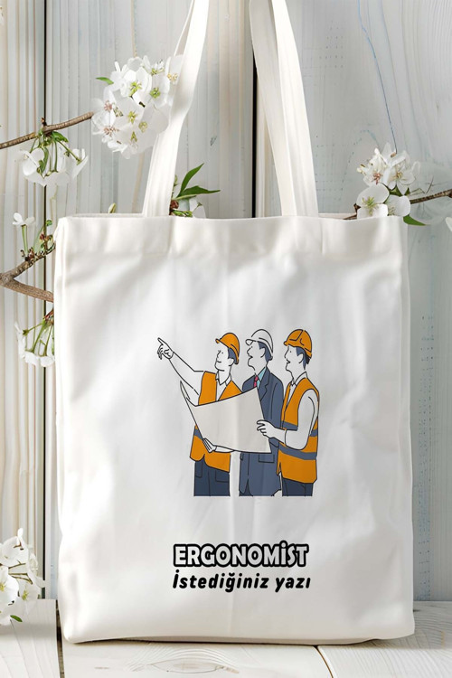 Art hedi̇ye ergonomist Baskılı bez omuz çantası kişiye özel model 6