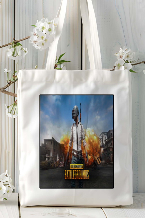 Art hedi̇ye pubg Battlegrounds Oyun Baskılı Bez Çanta Omuz Çantası Kişiye Özel model 14