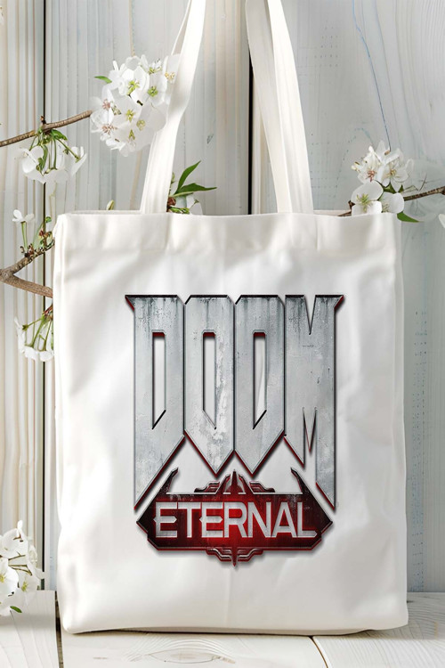 Art hedi̇ye doom Oyun Baskılı Bez Çanta Omuz Çantası model 2
