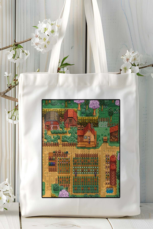 Art hedi̇ye stardew valley Oyun Baskılı Omuz Çanta Kişiye Özel model 8