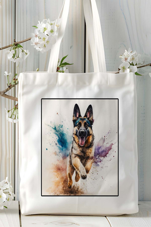 Art hedi̇ye German Shepherd Köpek Baskılı Omuz Çanta Kişiye Özel model 5