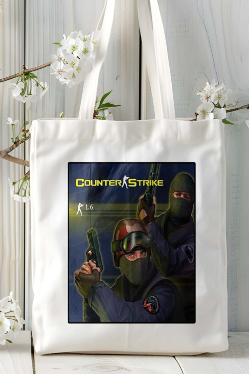 Art hedi̇ye Counter Strike cs 2 csgo Oyun Baskılı Bez Çanta Omuz Çantası Kişiye Özel model 38