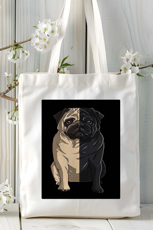 Art hedi̇ye pug doberman Köpek Baskılı Omuz Çanta Kişiye Özel model 1