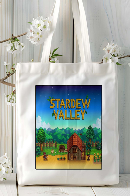 Art hedi̇ye stardew valley Oyun Baskılı Bez Çanta Omuz Çantası Kişiye Özel model 6