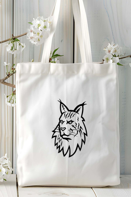 Art hedi̇ye Maine Coon kedi Kişiye Özel Baskılı Omuz Çanta desen 2