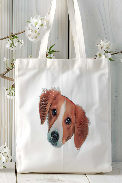 Art hedi̇ye Spaniel Köpek Baskılı Omuz Çanta Kişiye Özel model 12