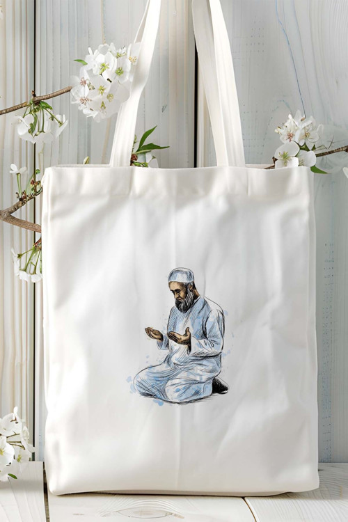 Art hedi̇ye müslüman islam Baskılı Bez Çanta Omuz Çantası Kişiye Özel Model 8