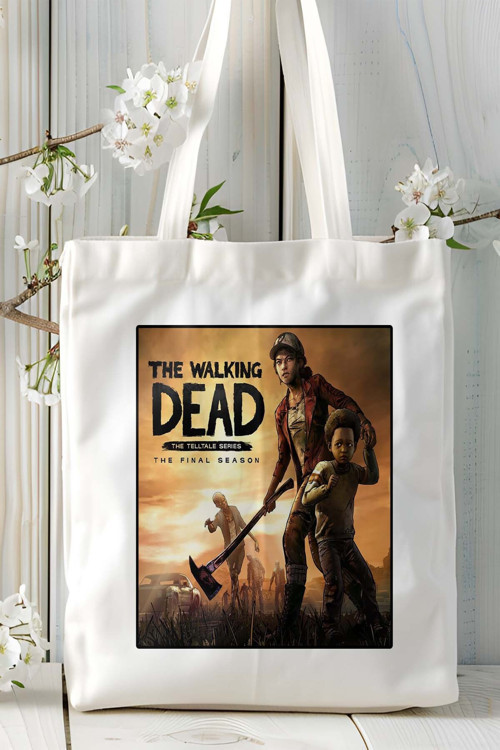 Art hedi̇ye The Walking Dead Oyun Baskılı Bez Çanta Omuz Çantası Kişiye Özel model 11