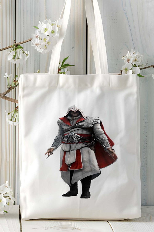 Art hedi̇ye Assassin's Creed Oyun Baskılı Bez Çanta Omuz Çantası model 2