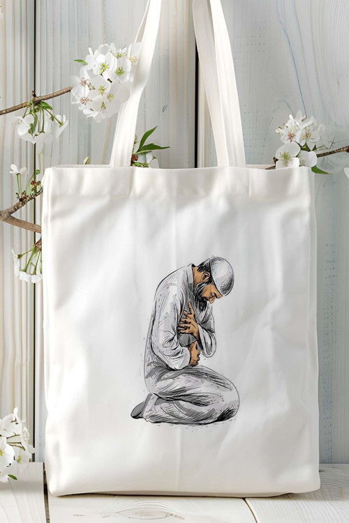 Art hedi̇ye dua islam Baskılı Omuz Çanta Kişiye Özel Model 2