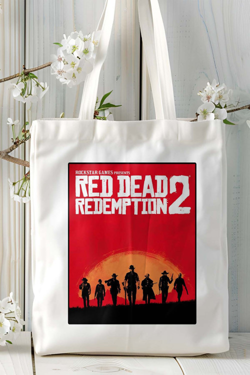 Art hedi̇ye Red Dead Redemption Oyun Baskılı Bez Çanta Omuz Çantası Kişiye Özel model 8