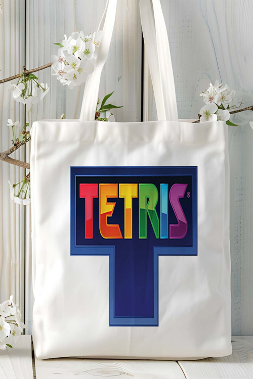 Art hedi̇ye tetris Oyun Baskılı Bez Çanta Omuz Çantası model 2