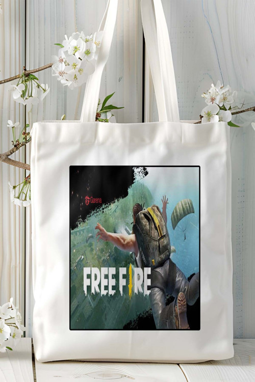 Art hedi̇ye free fire oyun Baskılı Bez Çanta Omuz Çantası Kişiye Özel model 2