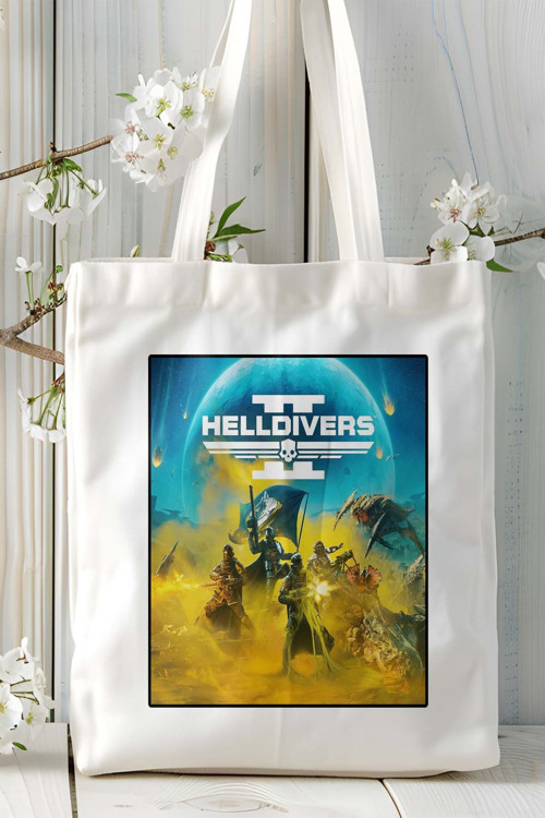 Art hedi̇ye hell divers oyun Baskılı Omuz Çanta Kişiye Özel model 1