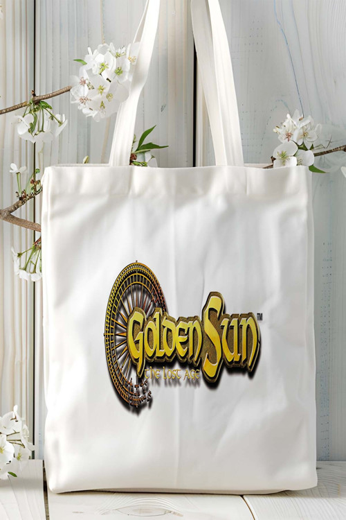 Art hedi̇ye golden sun oyun Baskılı Bez Çanta Çift Taraflı Baskı Kişiye Özel beyaz model 1