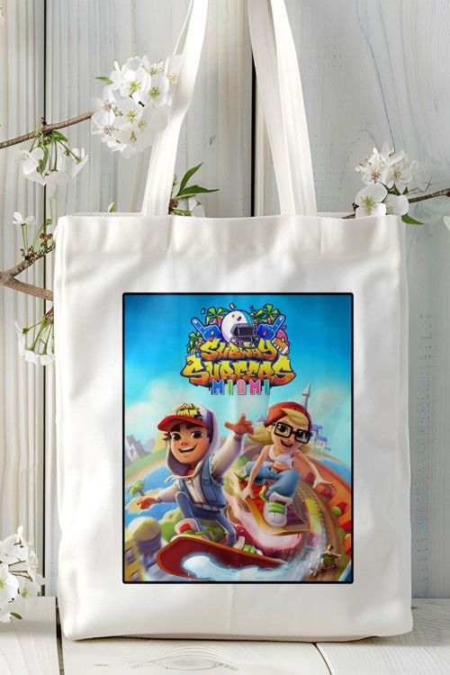Art hedi̇ye subwaysurfers oyun Baskılı Omuz Çanta Kişiye Özel model 2