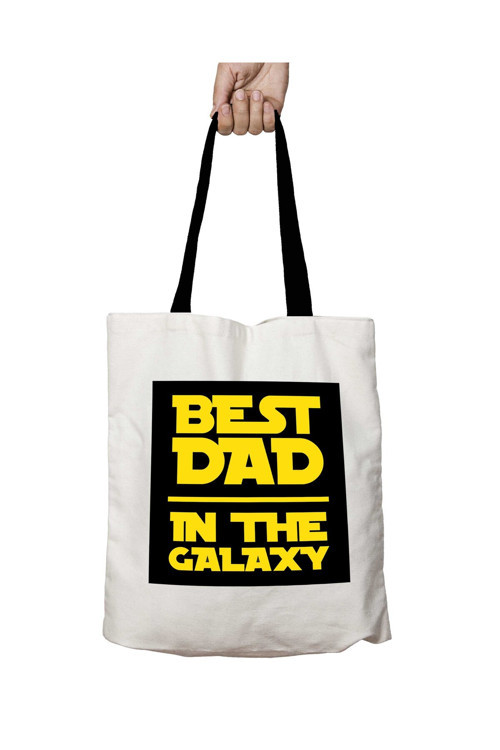 Art hedi̇ye Siyah Kulplu Star Wars Best Dad In Galaxy Yıkanabilir Okul Omuz Çanta